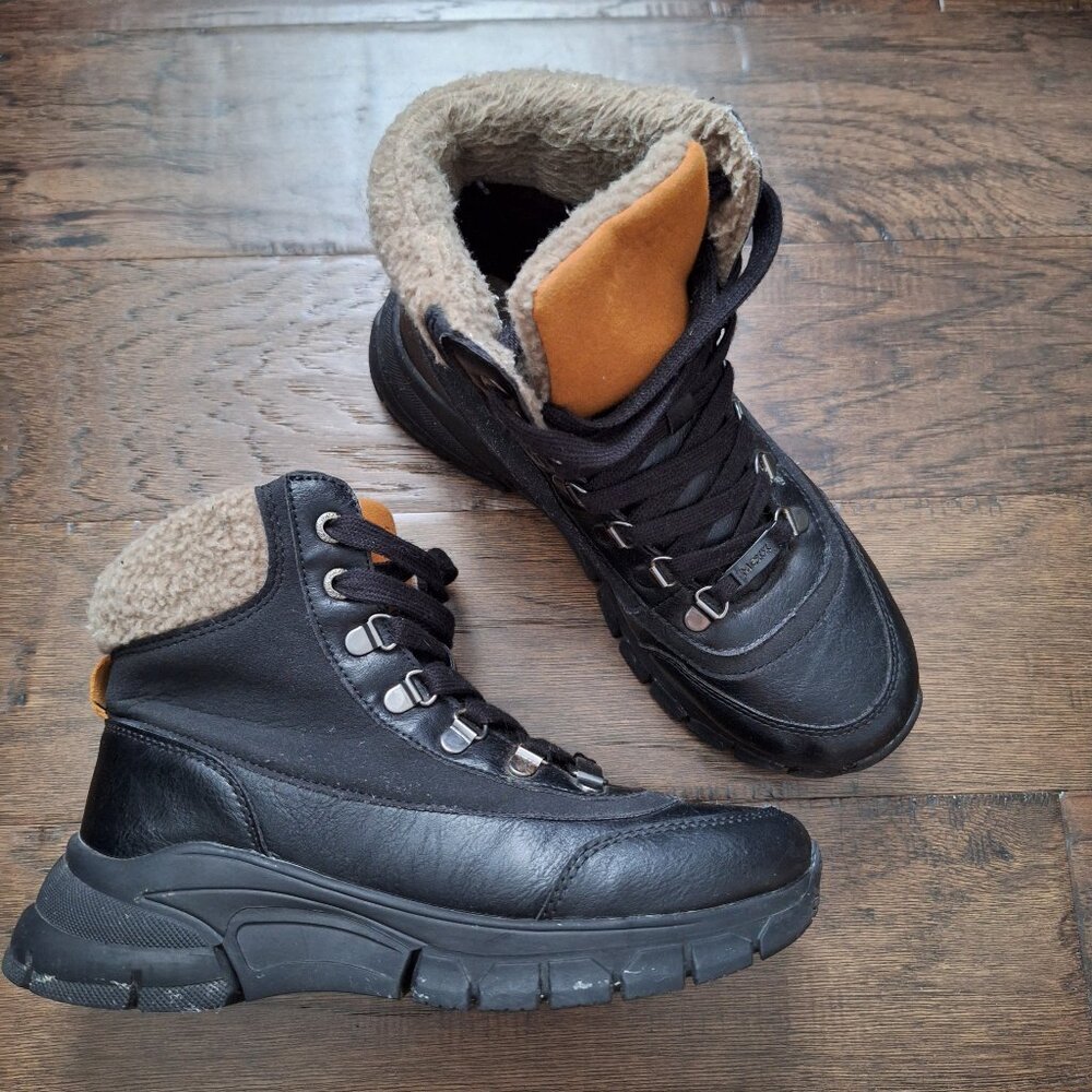 Mexx Black Lace Up Ankle Boots